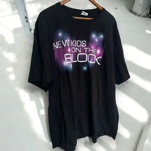 Black Y2K New Kids On The Block Kids Shirt 2X